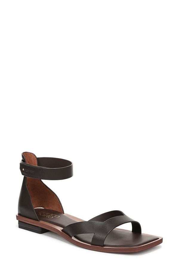 フランコサルト レディース シューズ サンダル アンクル Franco Sarto Elisankle Strap Sandal Chocolate Brown ブラウン