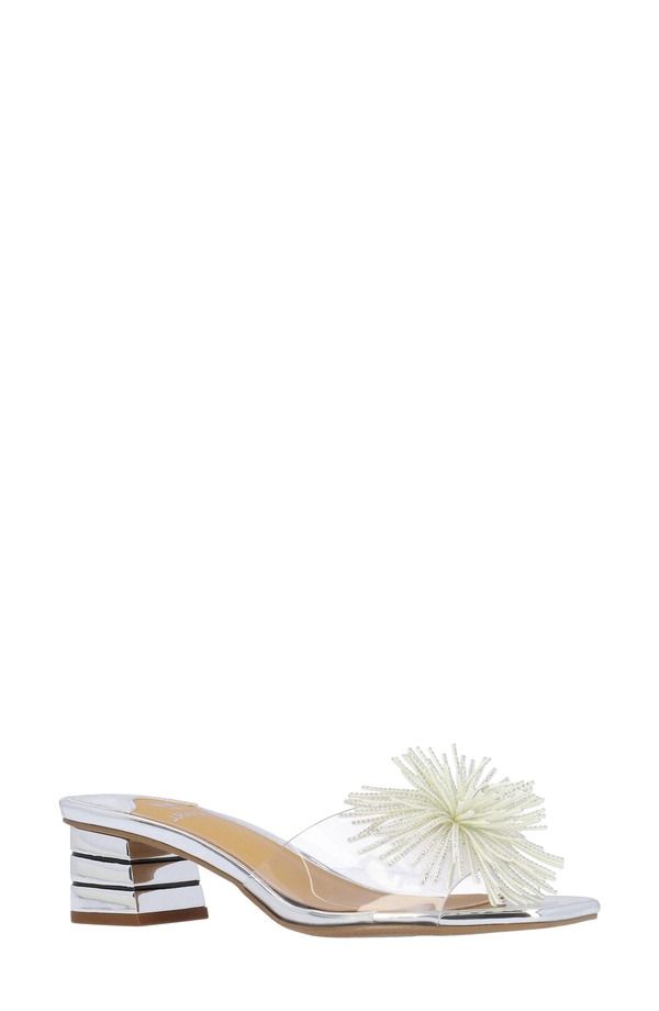 ジェイレニー レディース シューズ サンダル J Rene Ozara Slide Sandal Clear Silver シルバー