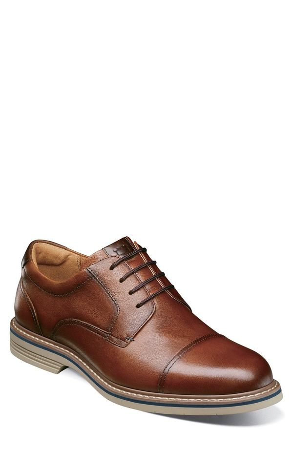 フローシャイム メンズ シューズ ダービー キャップ Florsheim Norwalk Cap Toe Derby Cognac