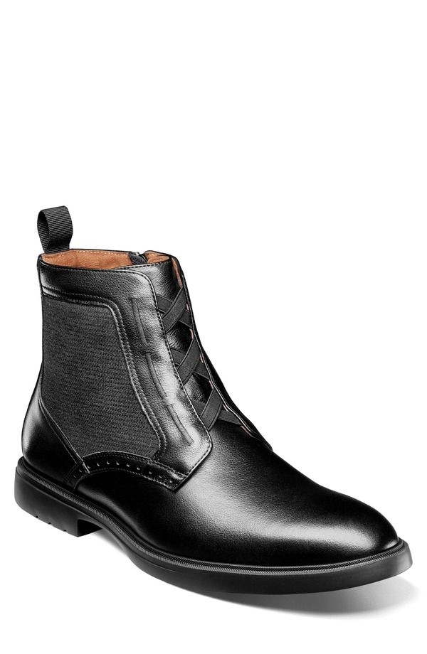 ステイシーアダムス メンズ シューズ ブーツ・レインブーツ レース Stacy Adams Thompson Elastic Lace Boot Black ブラック