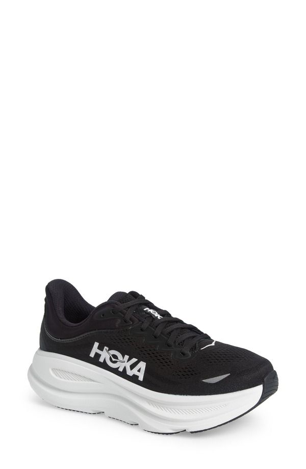 ホカオネオネ レディース シューズ スニーカー HOKA Bondi 9 Running Shoe Black White ホワイト