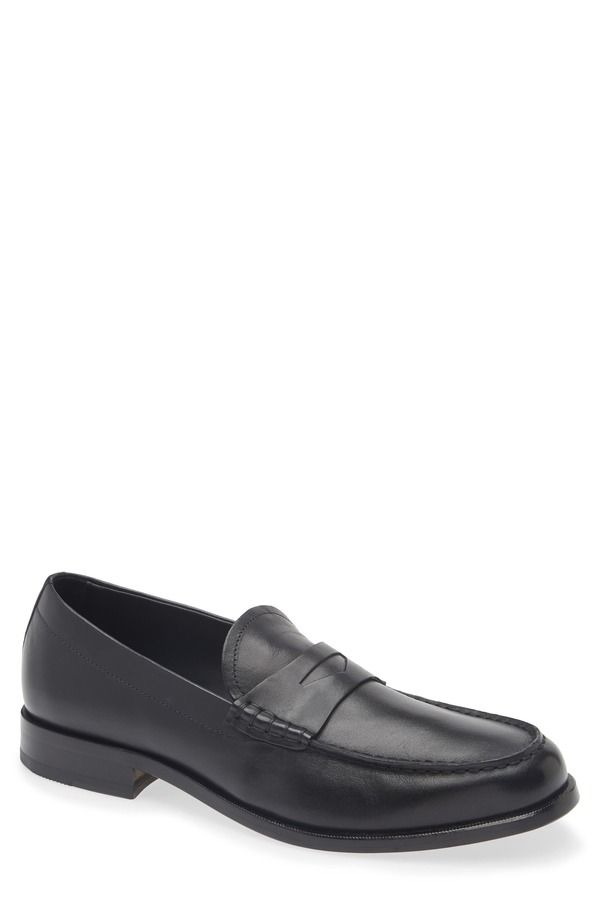 ボス メンズ シューズ ローファー BOSS Tayil Penny Loafer Black ブラック