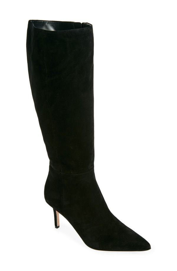 ヴェロニカ ベアード レディース シューズ ブーツ・レインブーツ Veronica Beard Lisa 45 Knee High Boot Black Suede ブラック