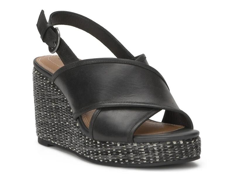 ラッキーブランド レディース シューズ サンダル Lucky BrandCrissia Espadrille Wedge Sandal Black ブラック