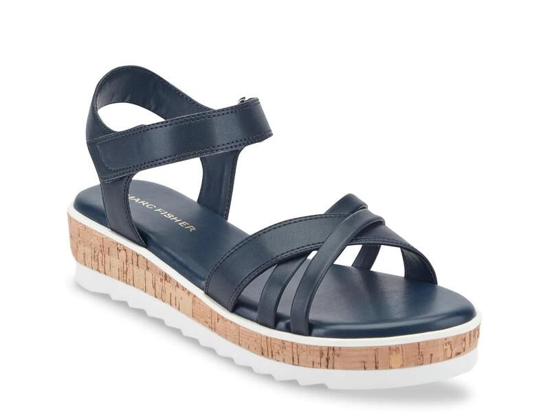 マークフィッシャー レディース シューズ サンダル Marc FisherGyllie Wedge Sandal Dark Blue ブルー