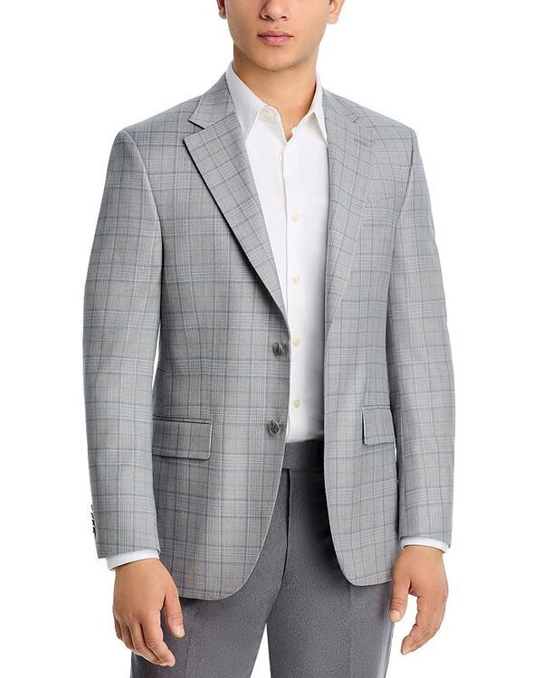 ピーター・ミラー レディース アウター コート ウール Peter Millar Flynn Plaid Wool Classic Fit Sportcoat Light Grey グレー