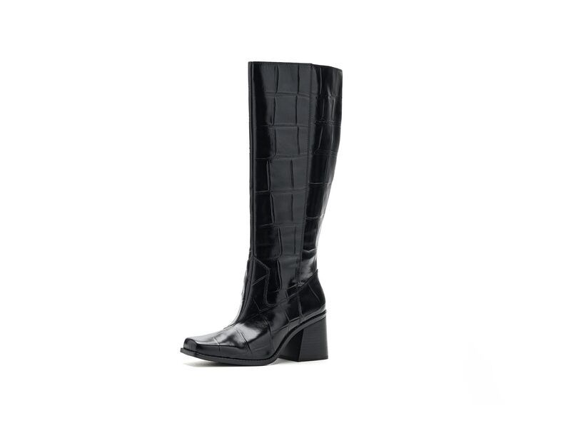 ヴィンスカムート レディース シューズ ブーツ・レインブーツ ヒール Vince Camuto Sangeti Stacked Heel Knee High Boot Black ブラック