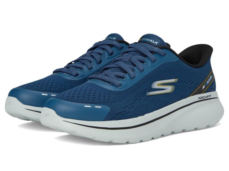 スケッチャーズ メンズ シューズ スニーカー SKECHERS Performance Go Walk Arch Fit Njoy Nobend Hands Free Slipin Navy ネイビー