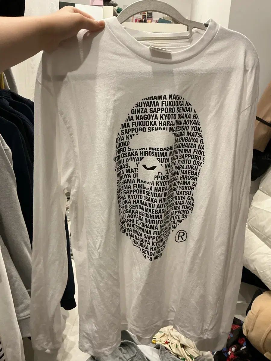 アベイシングエイプ ジャパン 白 ロングスリーブ Tシャツ
