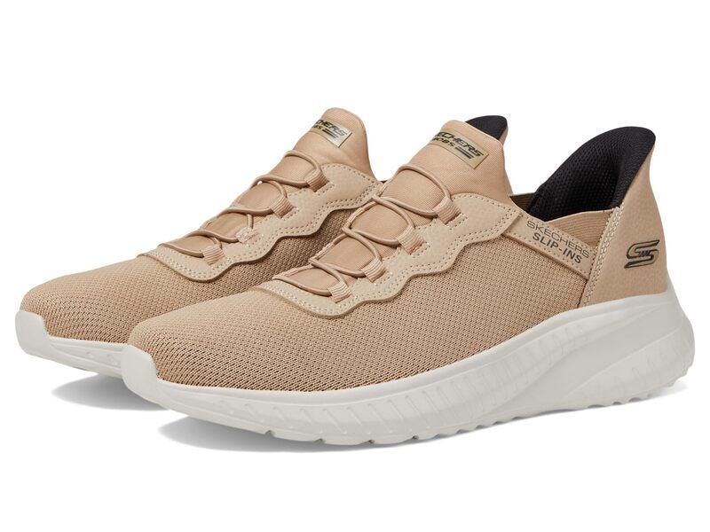 スケッチャーズ メンズ シューズ スニーカー BOBS from SKECHERS Bobs Squad Chaos Daily Hype Hands Free SlipIns Tan タン