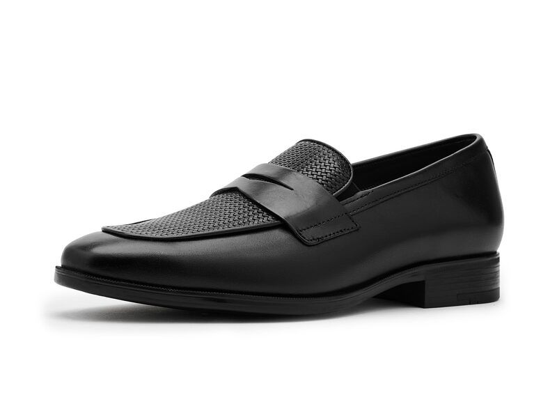 ジョンストンアンドマーフィー メンズ シューズ スリッポン・ローファー Johnston Murphy Gibbons Embossed Penny Loafers Black Full Grai ブ