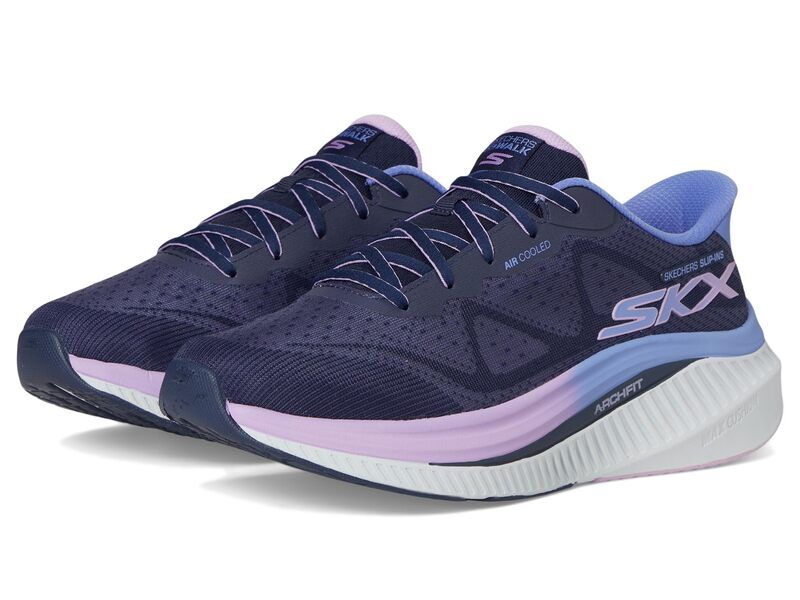 スケッチャーズ レディース シューズ スニーカー SKECHERS Performance Max Cushioning Arch Fit Areena Hands Free SlipIns Navy
