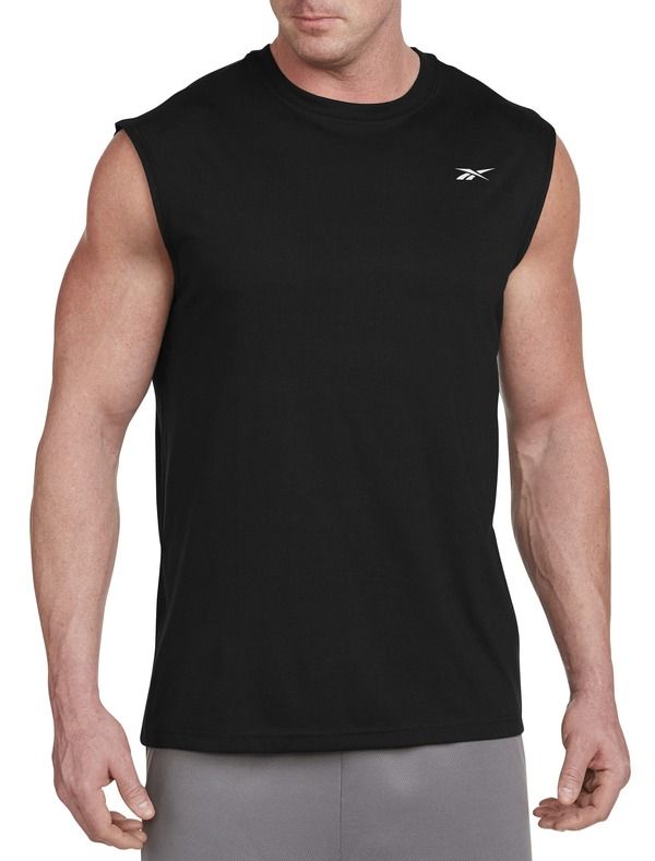 リーボック メンズ トップス Tシャツ ジャージー Reebok Performance Jersey Tech Muscle Tee Black ブラック