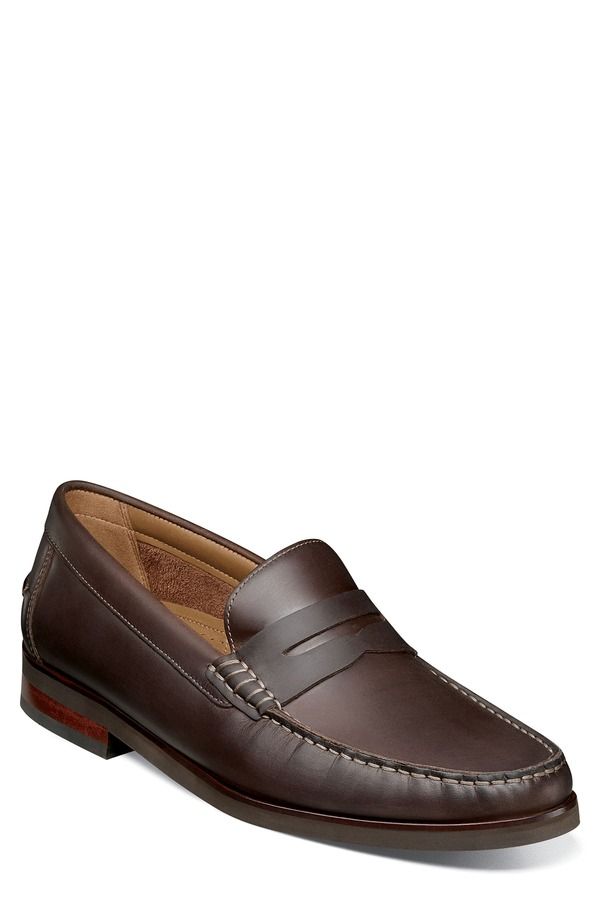 フローシャイム メンズ シューズ ローファー Florsheim Berkley Flex Penny Loafer Brown Crazy Horse ブラウン