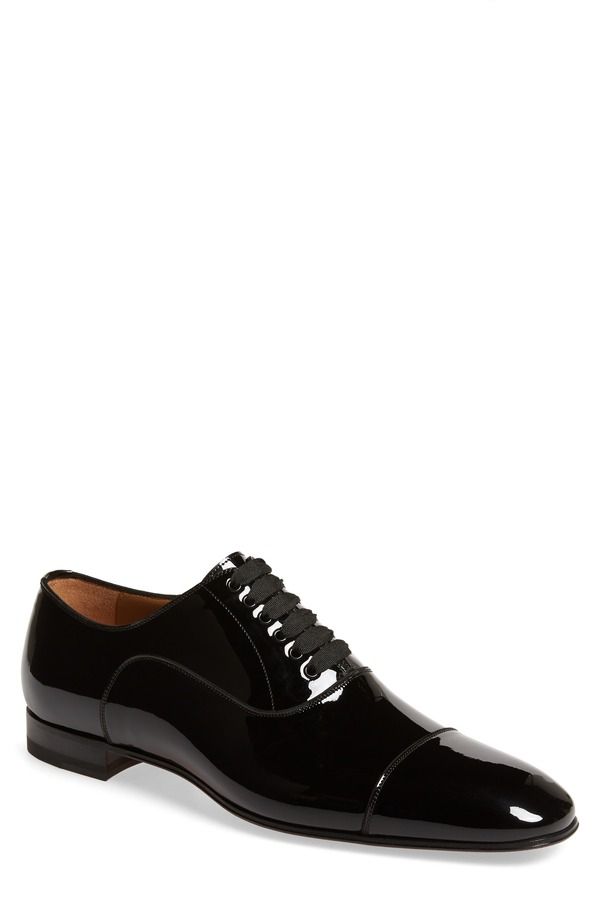 クリスチャン・ルブタン メンズ シューズ オックスフォード キャップ Christian Louboutin Greggo Cap Toe Oxford Black ブラック