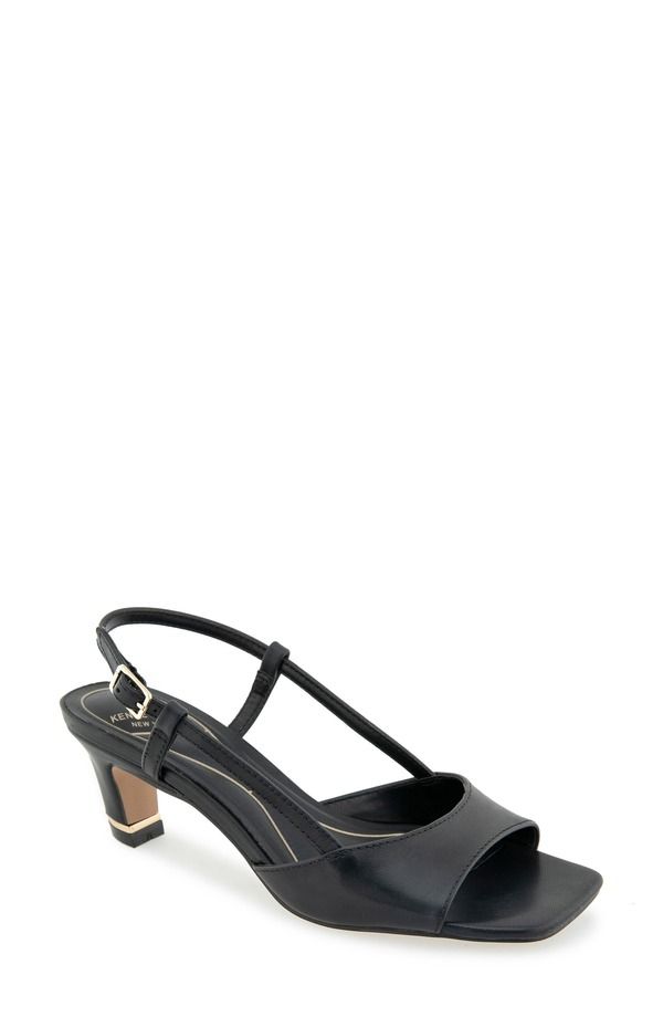 ケネスコール レディース シューズ サンダル Kenneth Cole Anna Slingback Sandal Black Leather ブラック