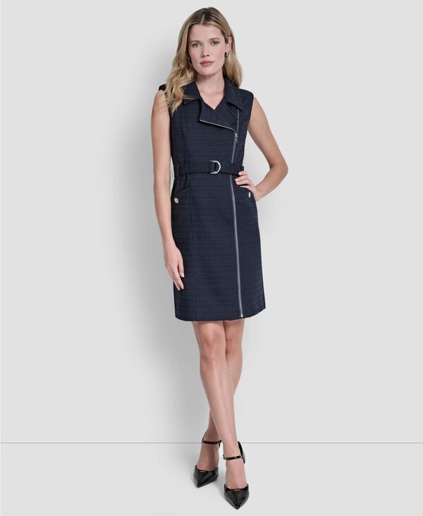 ダナ キャラン ニューヨーク レディース アウター ジャケット・ブルゾン ノースリーブ DKNY Womensleeveless Zipper Front Belted Jacket Dress Mi