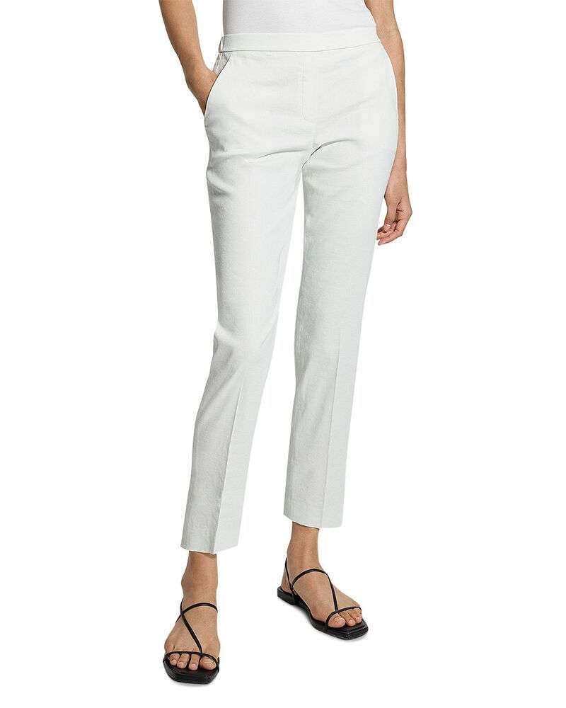 セオリー レディース ボトムス カジュアルパンツ リネン Theory Treeca Good Linen PullOn Pants Light Seaglass