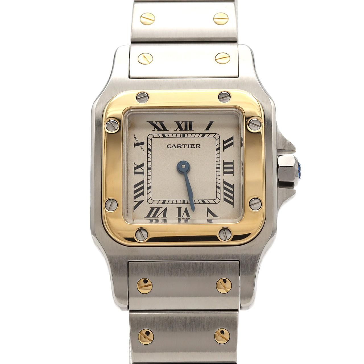 カルティエ　CARTIER サントス ガルベSMコンビ　12ミリ2コマ カルティエ サントスガルベSM コンビ W20012C4 SSxYG クォーツ - メルカリ