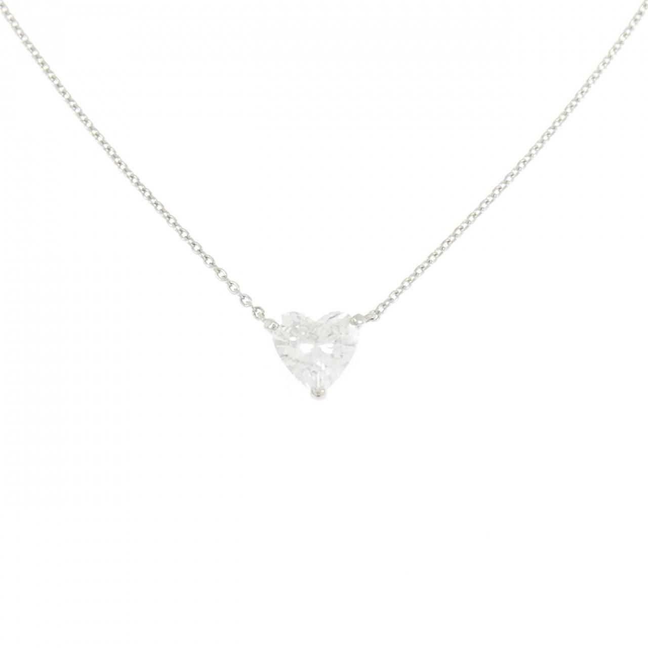 PT900/PT850 ダイヤモンド ネックレス 1.000CT F I1 ハートシェイプ