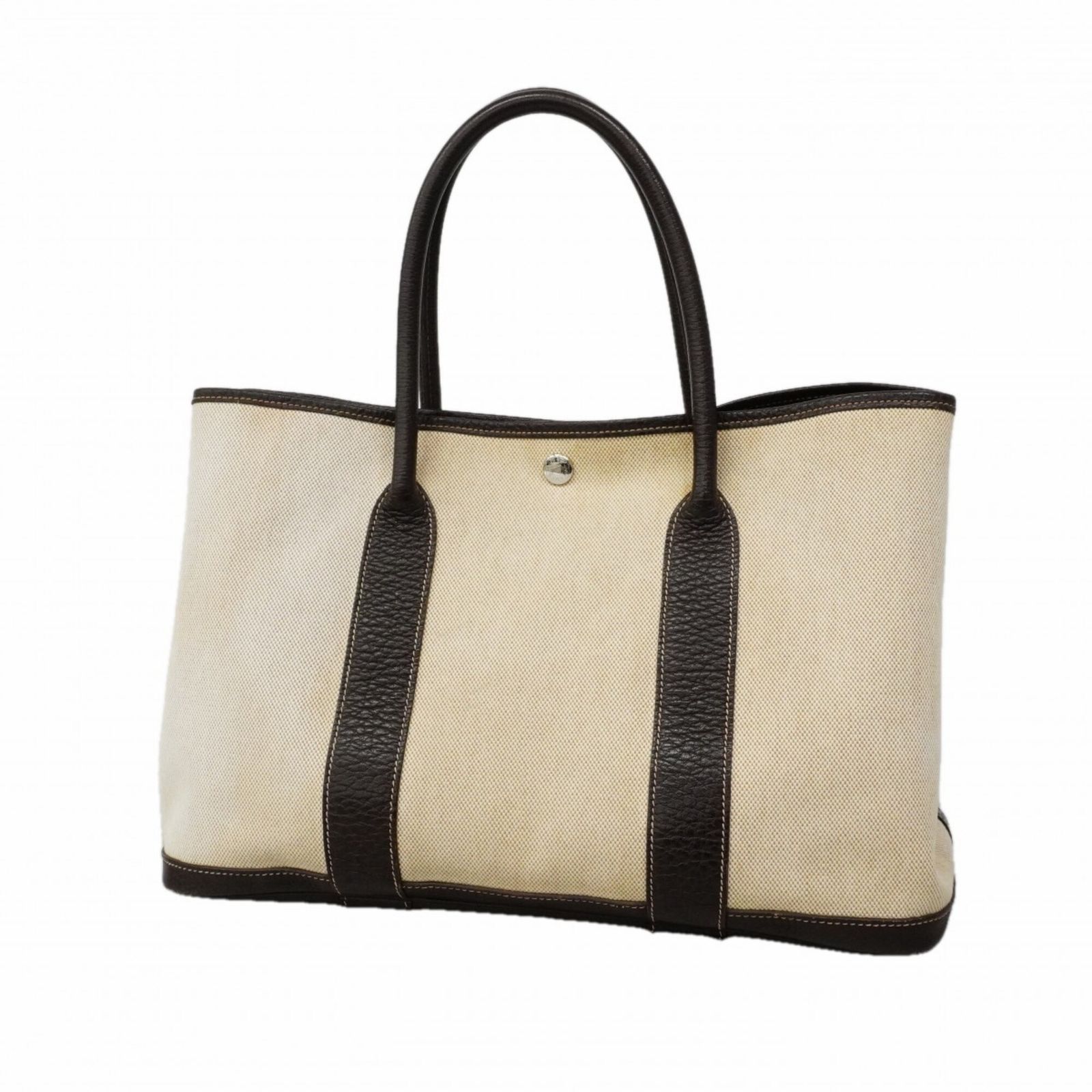 エルメス(Hermes) エルメス トートバッグ ガーデンPM トワルアッシュ ブラウン □H刻印レディース