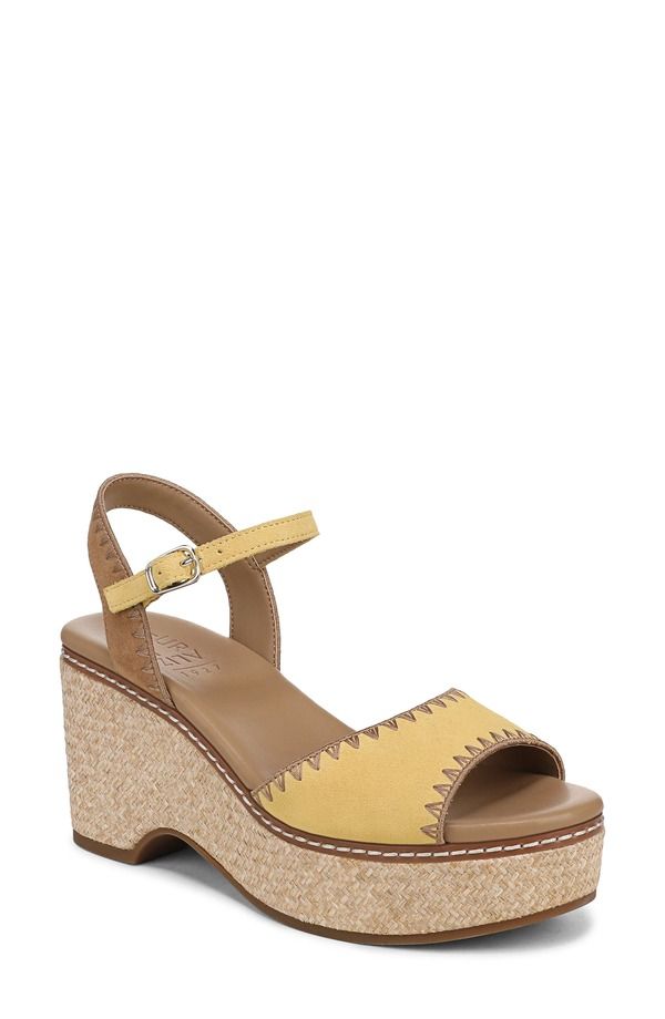 ナチュライザー レディース シューズ ヒール プラットフォーム サンダル アンクル Naturalizer Della Platform Ankle Strap Sandal Beehive Yell