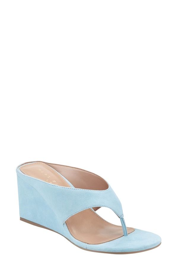 マーク・フィッシャー レディース シューズ サンダル Marc Fisher LTD Udena Wedge Flip Flop Light Blue ブルー