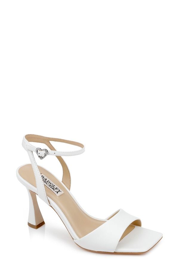 バッジェリーミシュカ レディース シューズ ヒール サンダル アンクル BADGLEY MISCHKA Cady Ankle Strap Sandal Whiteleath