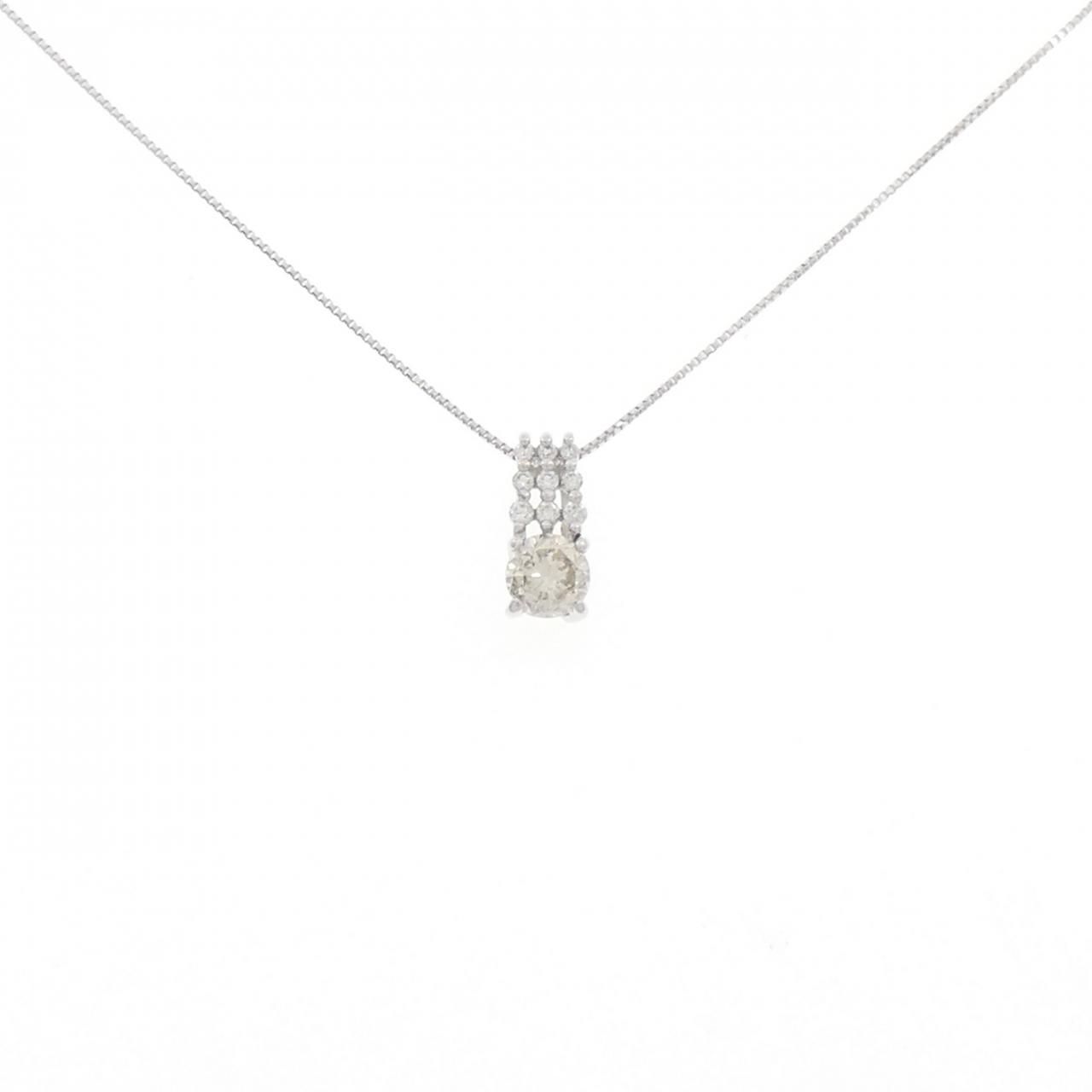 K18WG ダイヤモンド ネックレス 0.55CT
