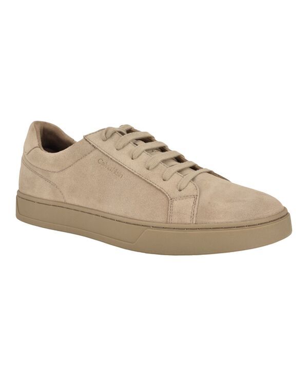 カルバンクライン メンズ シューズ スニーカー レース Calvin Klein Mens HafkelaceUp Sneakers Light Natural Suede
