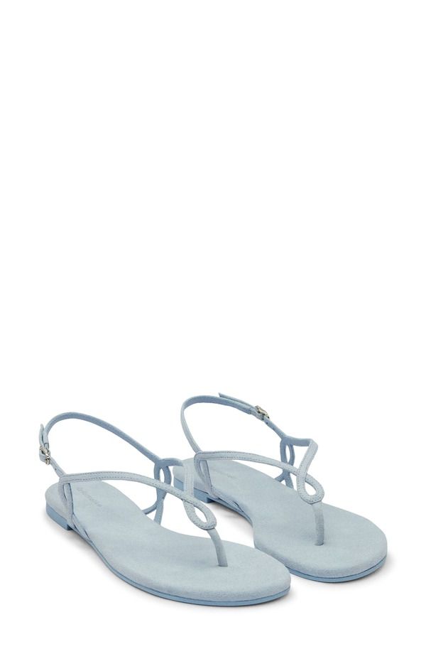 リフォーメーション レディース シューズ サンダル Reformation Luna Flat Sandal Mist Suede