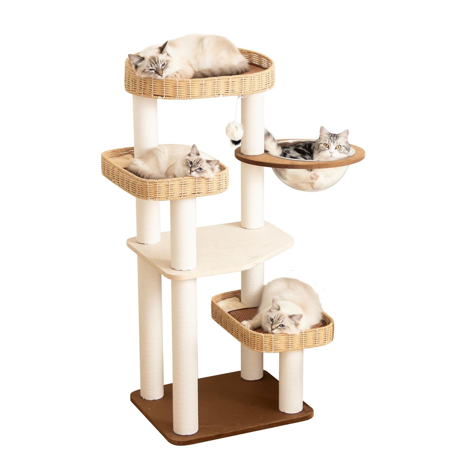 猫壱 キャットツリー レギュラー ライトブラウン 爪研ぎ キャット
