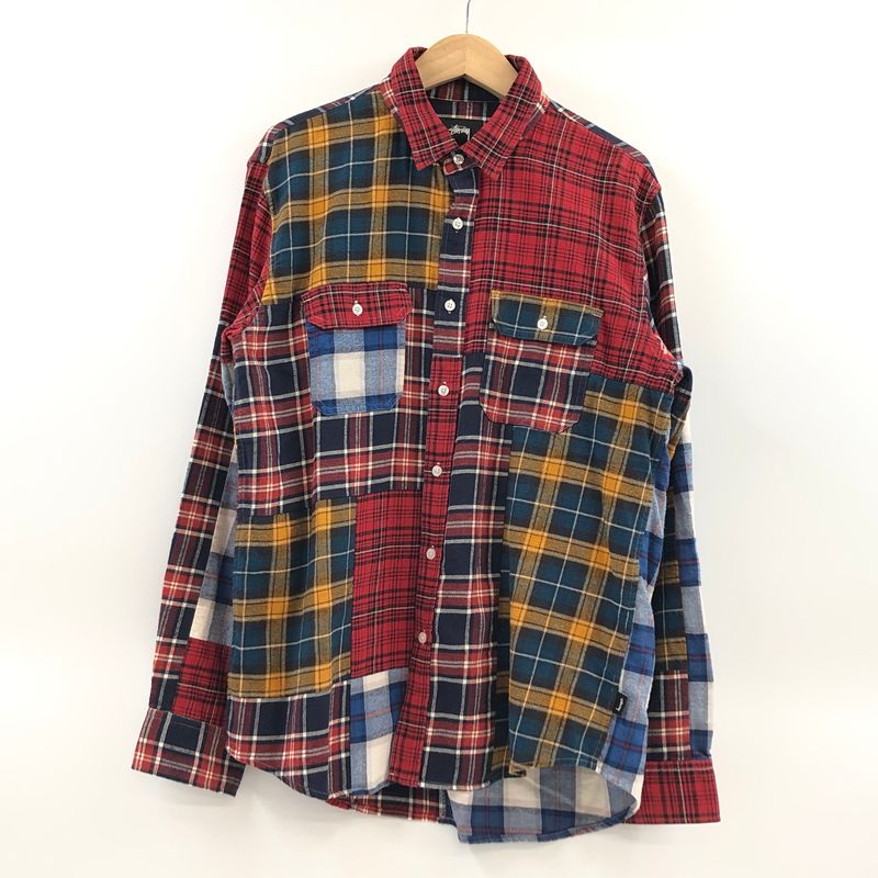 【中古品】STUSSY ステューシー MIXED PLAID L/S SHIRT 111884 ミックスド プレイド 長袖シャツ ネルシャツ トップス【142-260618-hn-09-fur】