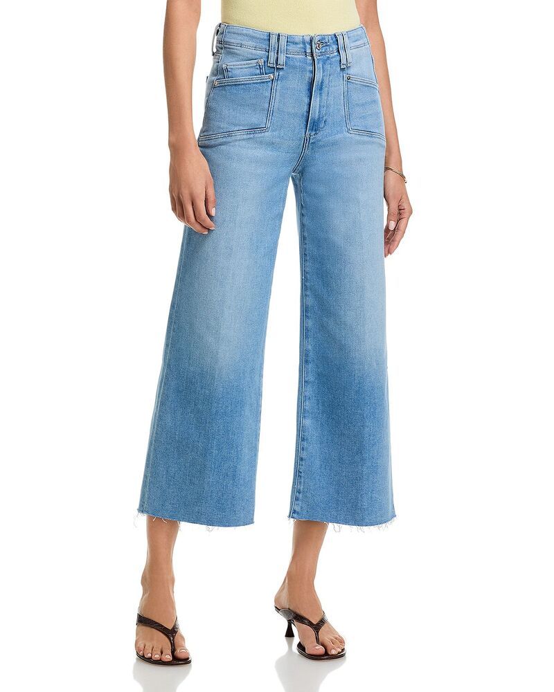 ペイジ レディース ボトムス デニムパンツ ワイドレッグ ジーンズ PAIGE Anessa High Rise Raw Hem Wide Leg Jeans in Vail
