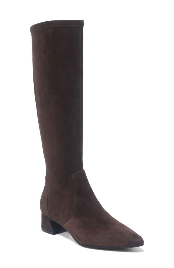 ジェントルソウルズ レディース シューズ ブーツ・レインブーツ Gentle Souls Gallway Stretch Boot Chocolate Suede チョコレート