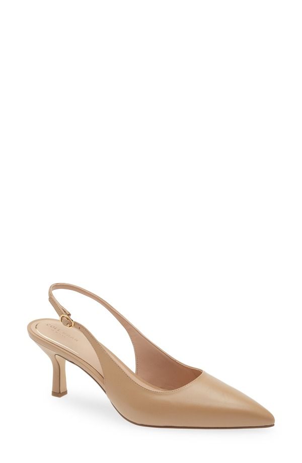 コールハーン レディース シューズ パンプス Cole Haan Hansell Slingback Pointed Toe Pump Tuscan Sand Leather サンド