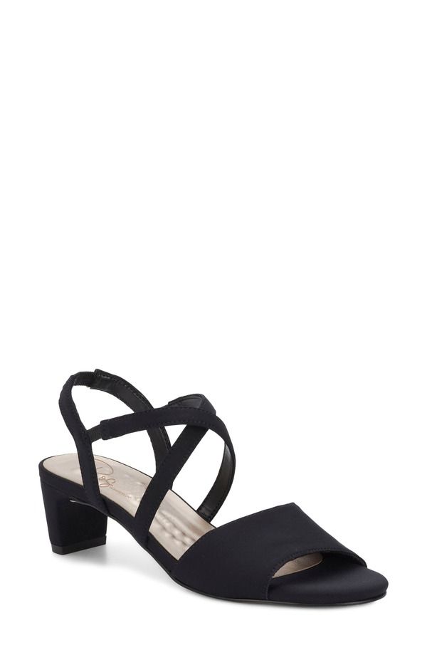 ロスハンマーソン レディース シューズ ヒール サンダル Ros Hommerson Liza Slingback Sandal Black Microtouch ブラック
