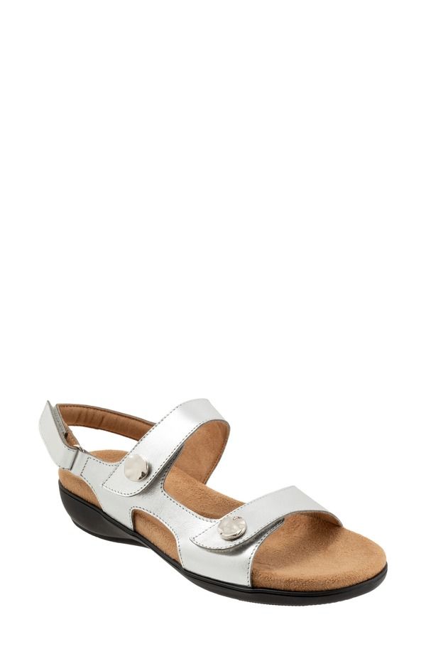 トロッターズ レディース シューズ ヒール サンダル Trotters Romi Sandal Silver シルバー