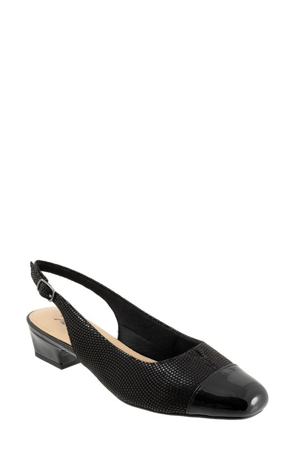 トロッターズ レディース シューズ パンプス Trotters Dea Slingback Black Mini Dot ブラック