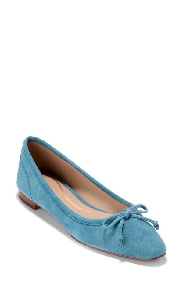 コールハーン レディース シューズ パンプス Cole Haan Paget Ballet Flat Provincial Blue Suede ブルー