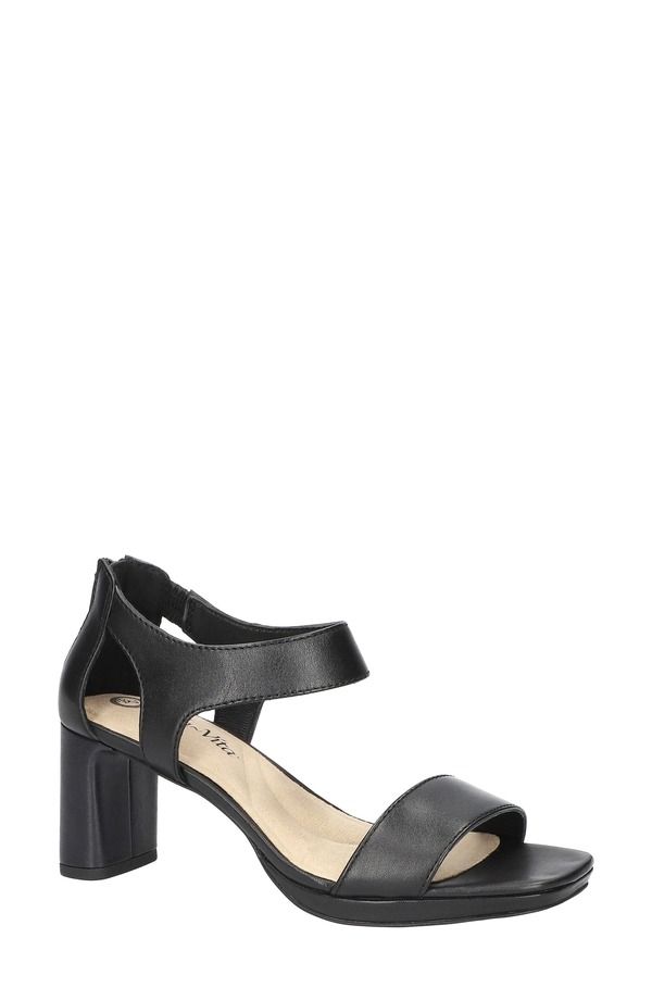 ベラヴィータ レディース シューズ ヒール サンダル アンクル Bella Vita Sonic Ankle Strap Sandal Black Leather ブラック