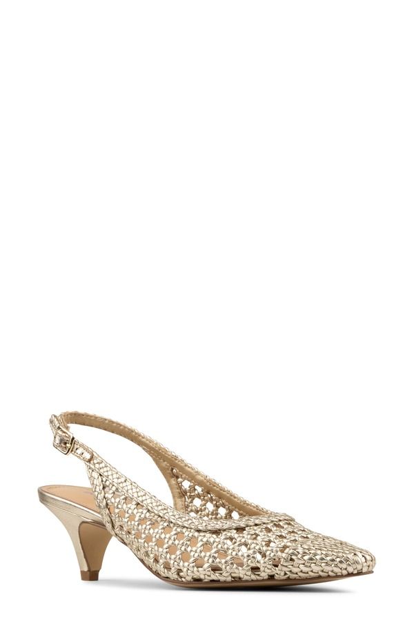 ドナルドプリネール レディース シューズ パンプス Donald Pliner Slingback Pointed Toe Pump Gold ゴールド