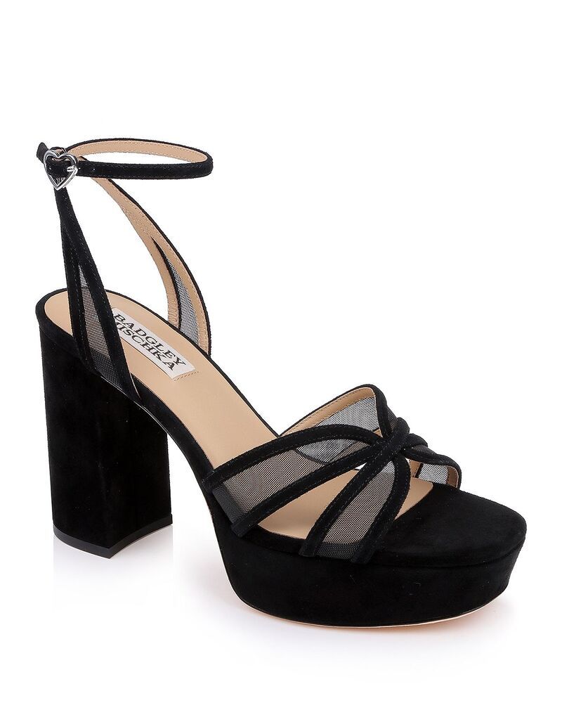 バッジェリーミシュカ レディース シューズ サンダル プラットフォーム Badgley Mischka Womens Yohana Platform Sandals Black Suede ブラック