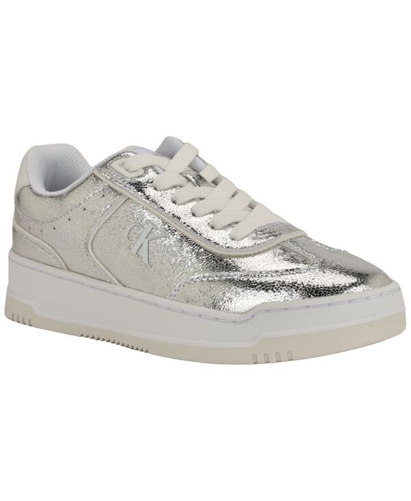 カルバンクライン レディース シューズ スニーカー レース Calvin Klein Womens Pazquale LaceUp SneakersilverWhite ホワイト