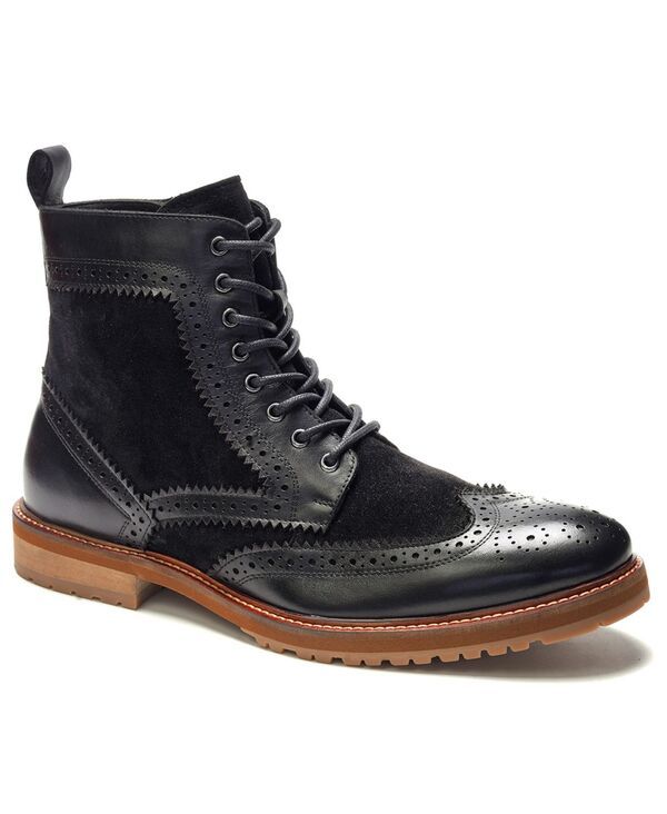 アンソニー ヴィア メンズ シューズ ブーツ・レインブーツ ウィングチップ レース Anthony Veer A Veer Mens Langston Wingtip LaceUp Boots BLA