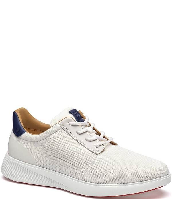 ジョンストンアンドマーフィー メンズ シューズ スニーカー ニット Johnston Murphy Mens Ackerson Knit Plain Toe Sneakers White ホワイト