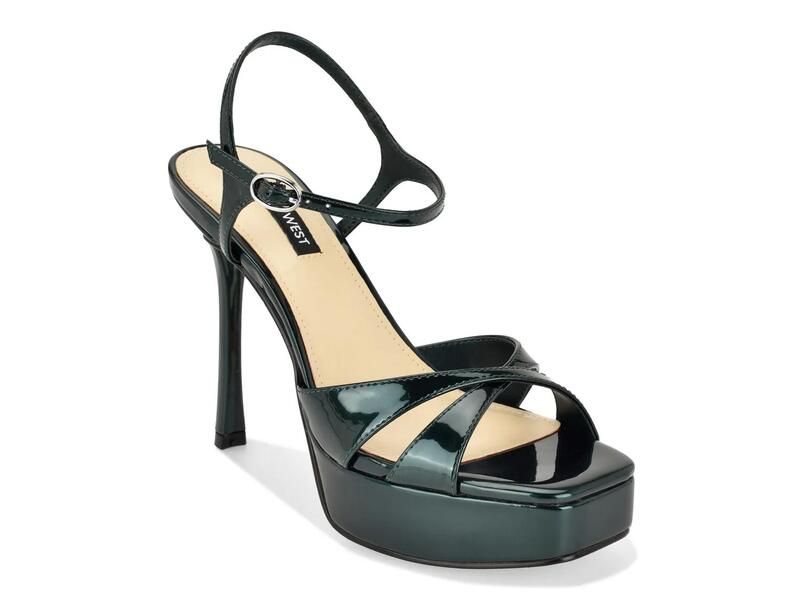 ナインウェスト レディース シューズ サンダル プラットフォーム Nine WestTates Platform Sandal Dark Green グリーン