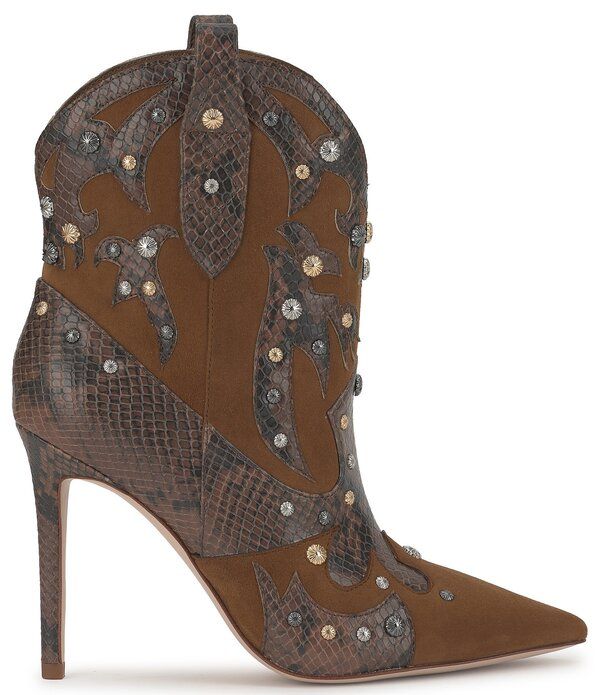 ジェシカシンプソン レディース シューズ ブーツ・レインブーツ スエード レザー Jessica Simpson Palieve Suede Snakembossed Leather Western