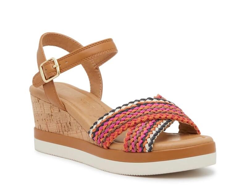 クラウンヴィンテージ レディース シューズ サンダル Crown VintageVeronia Wedge Sandal TanPinkOrange ピンク