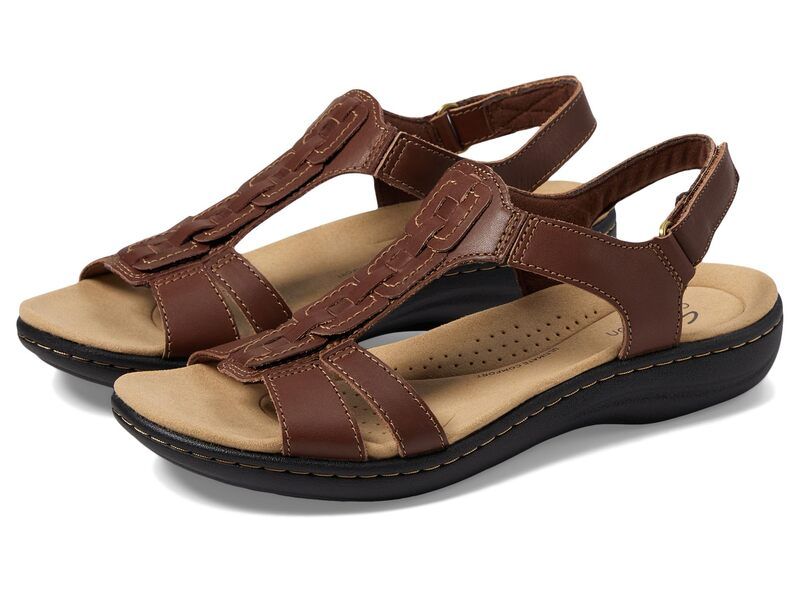 クラークス レディース シューズ サンダル Clarks Laurieann Kay Tan Leather タン